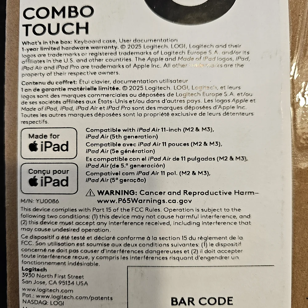 Logitech Combo Touch For IPAD AIR